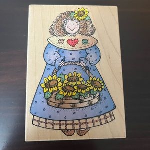 Hero Arts H1107 Sunflower Gal Rubber Stamp